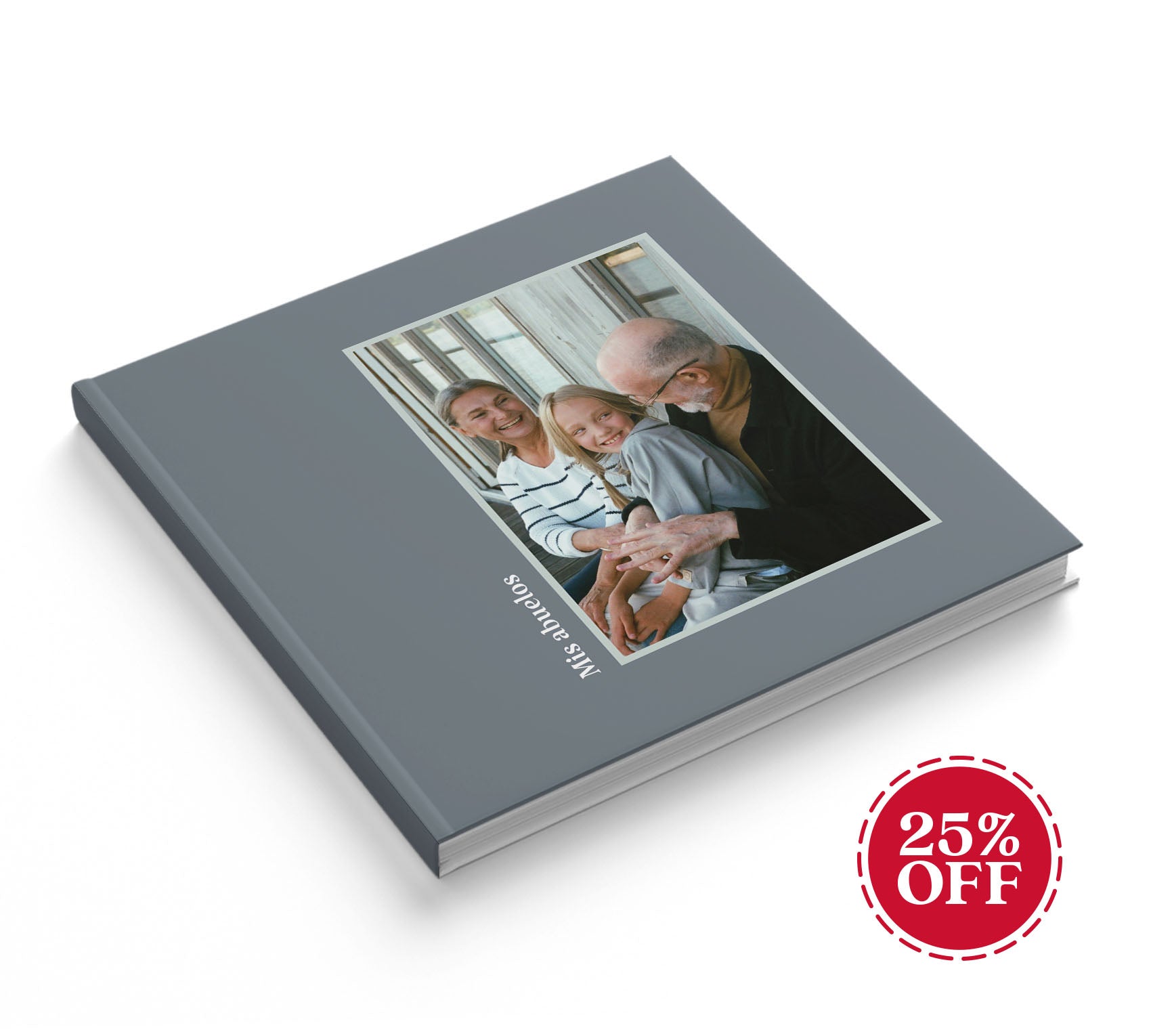Fotolibro de abuelos con 25% de descuento.
