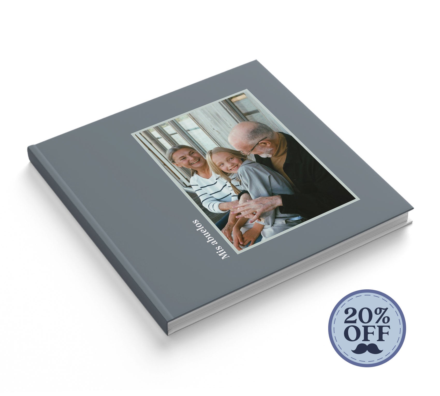 Fotolibro de abuelos con 20% de descuento por el día del padre.