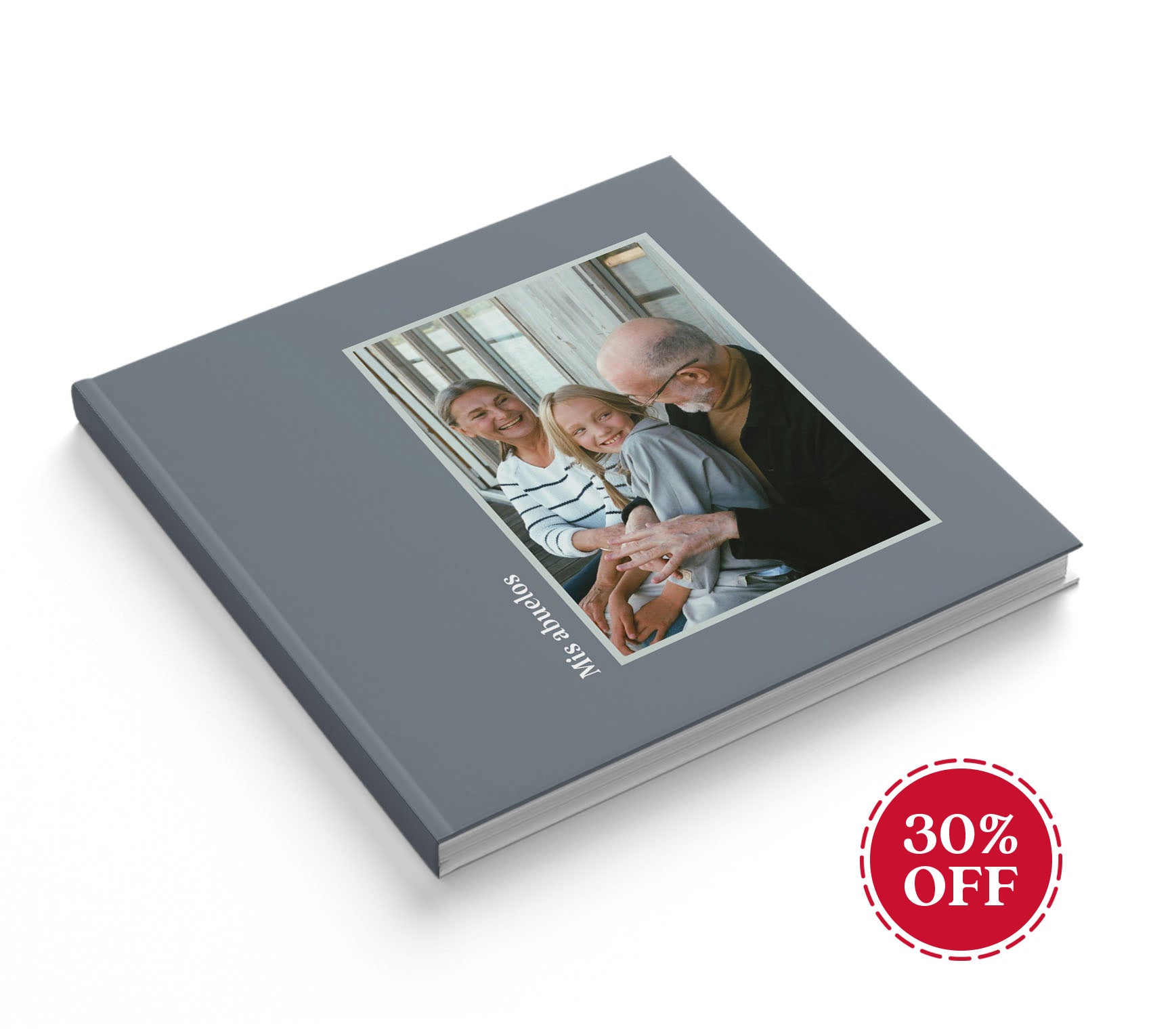 Fotolibro de abuelos con 30% de descuento.
