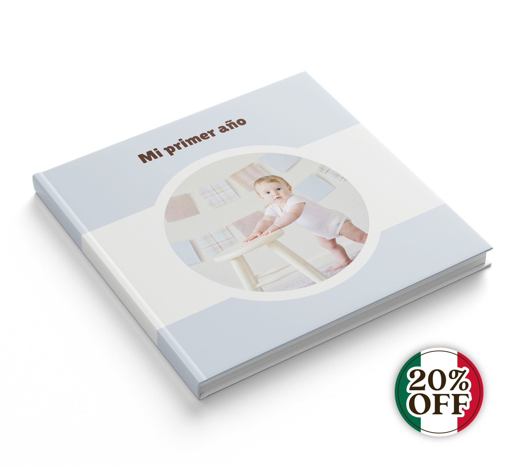 Fotolibro de bebé con 20% de descuento por fútbol. Y si sí