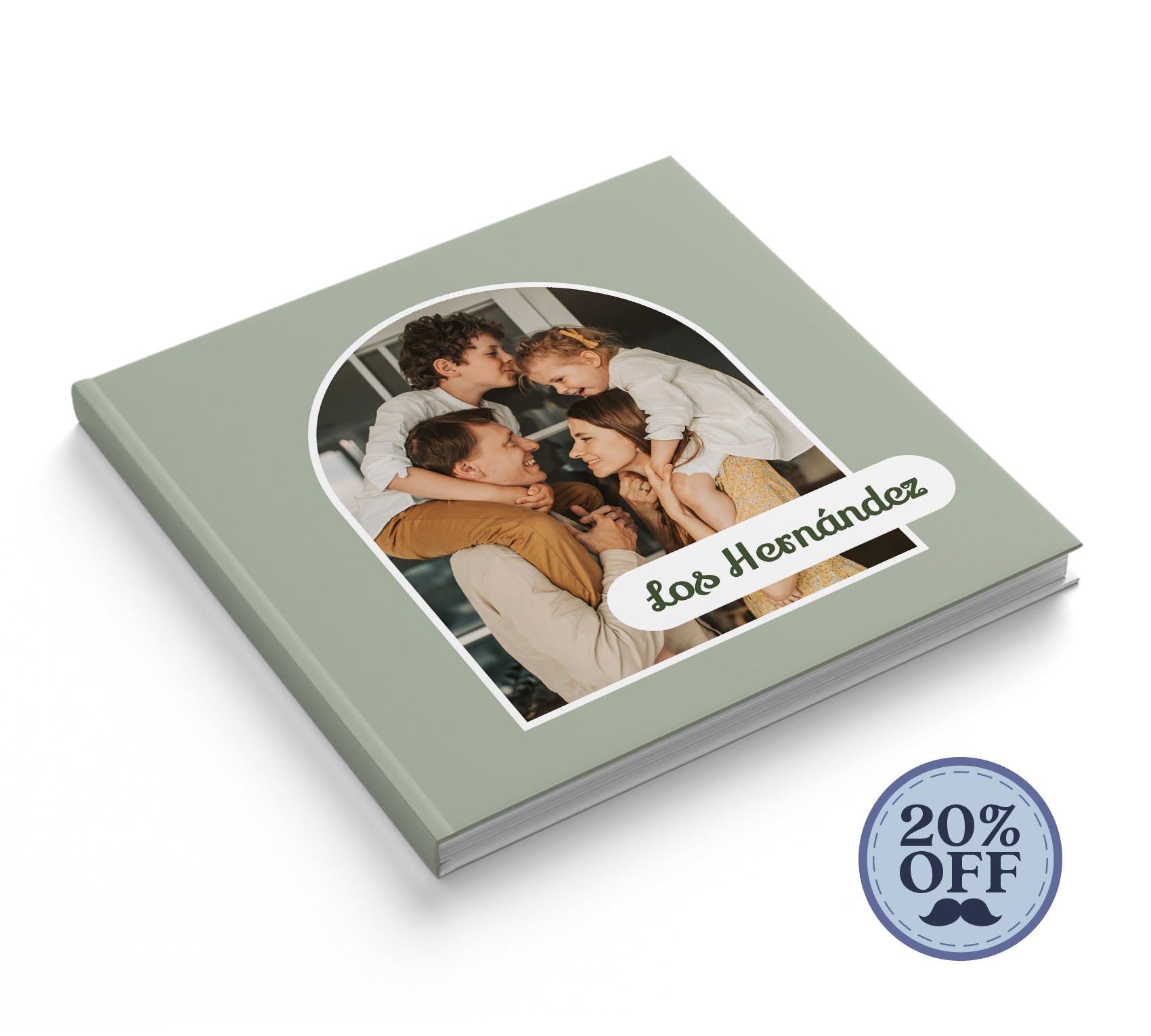 Fotolibro de familia con 20% de descuento por el día del padre.