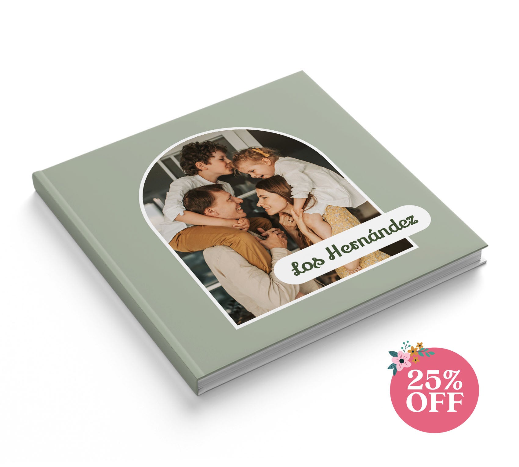 Fotolibro de familia con 25% de descuento por el día de las madres.