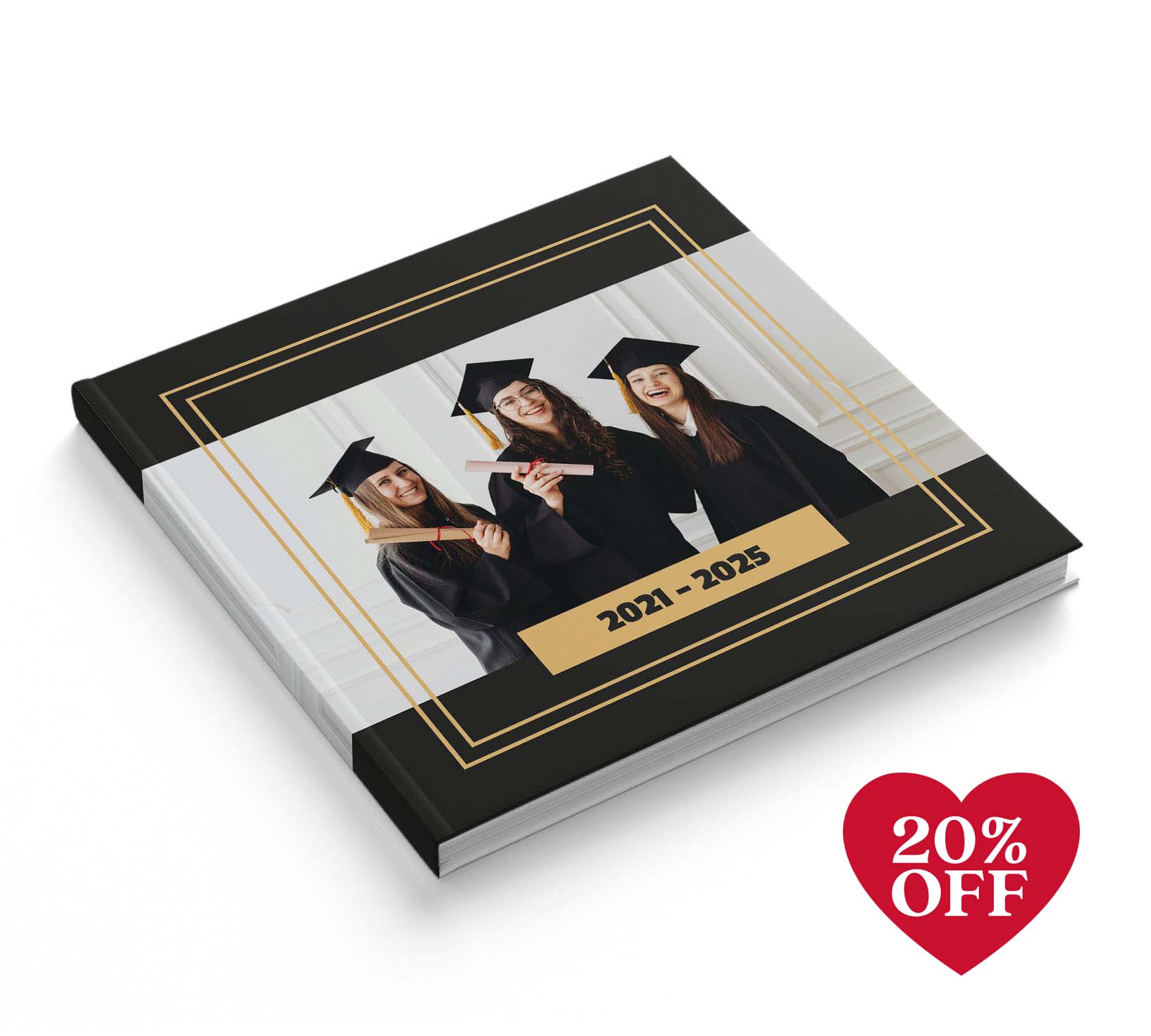 Fotolibro de graduación con 20% de descuento por San Valentín.