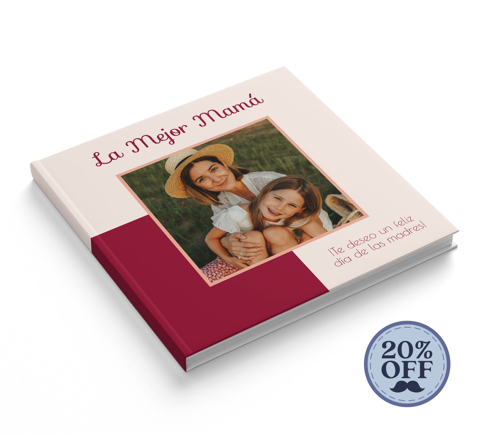 Fotolibro de mamá con 20% de descuento por el día del padre.