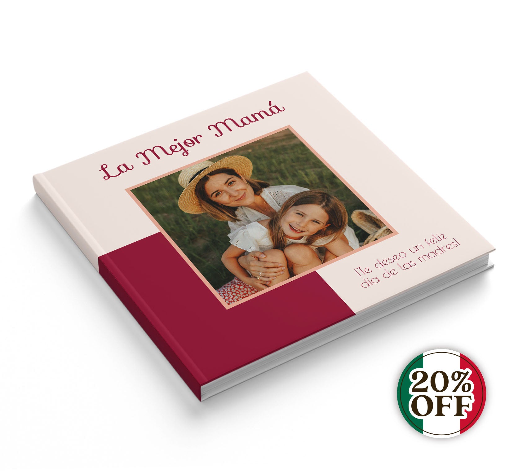 Fotolibro de mamá con 20% de descuento por fútbol. Y si sí