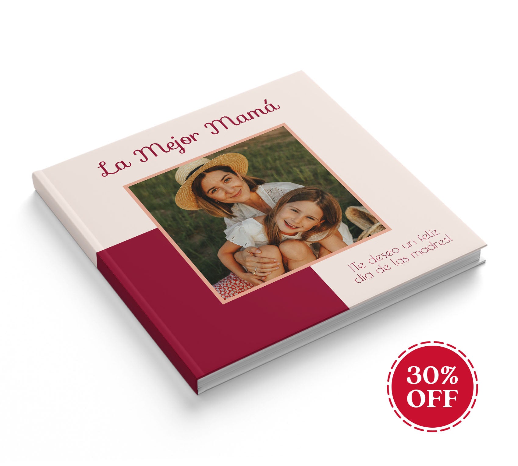 Fotolibro de mamá con 30% de descuento.