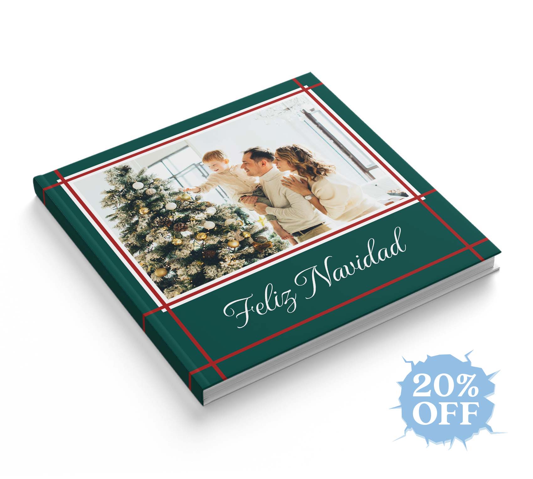 Fotolibro navideño con 20% de descuento por el hot sale.