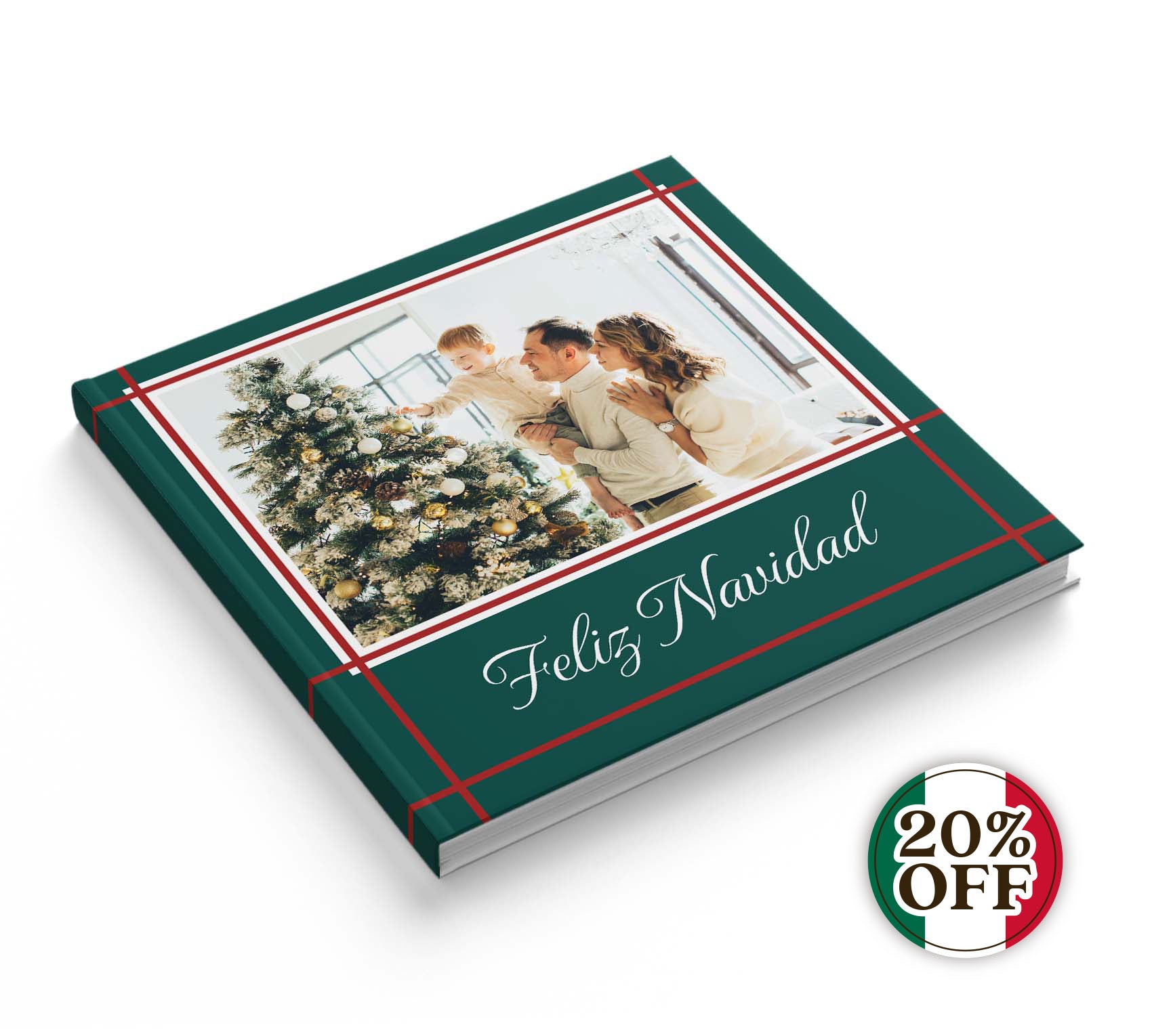 Fotolibro navideño con 20% de descuento por fútbol. Y si sí