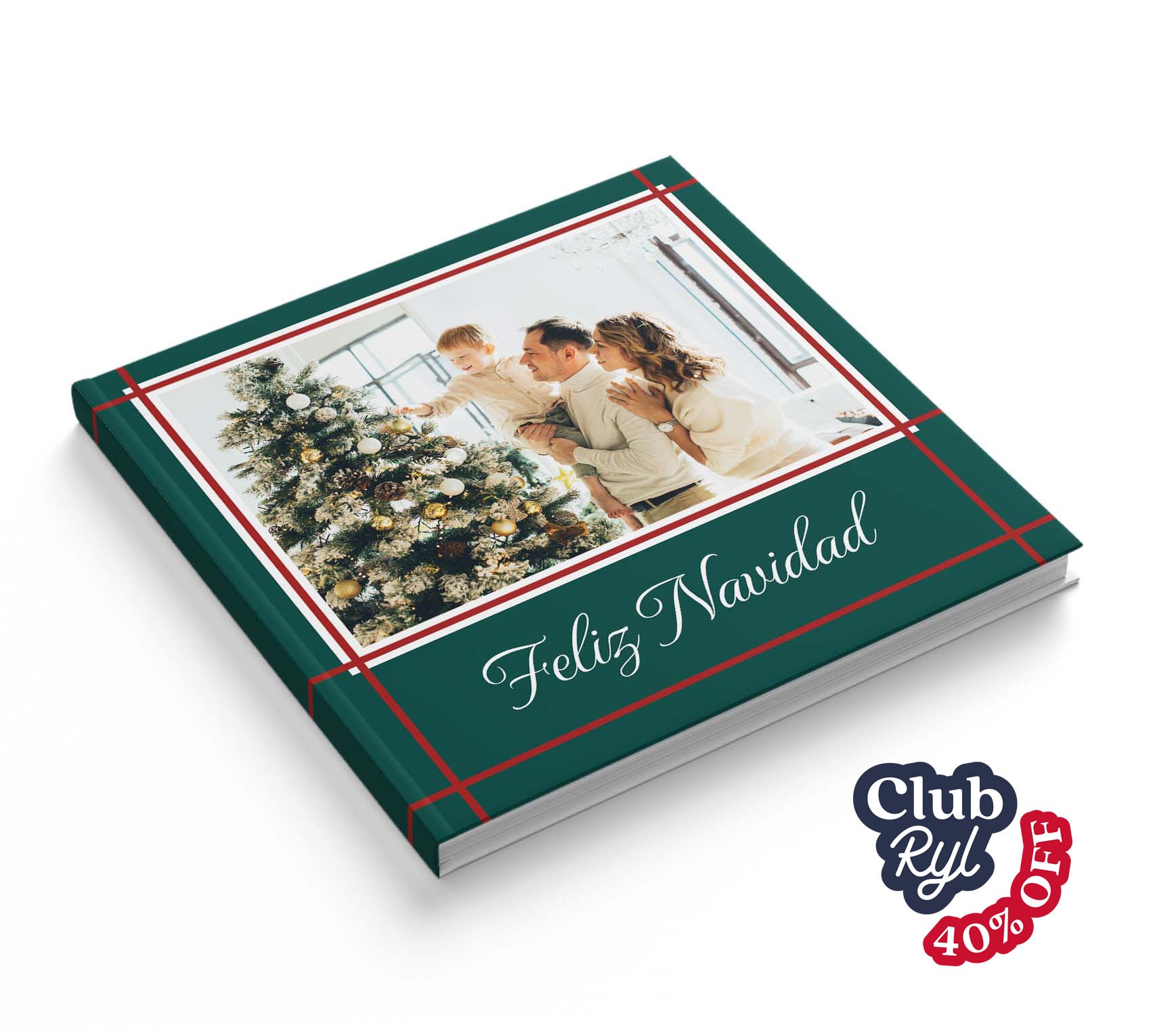 Fotolibro navideño con 40% de descuento con Club Ryl.