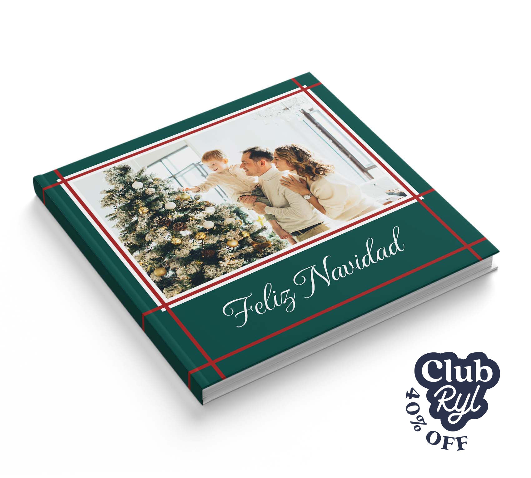 Fotolibro navideño con 40% de descuento con Club Ryl.