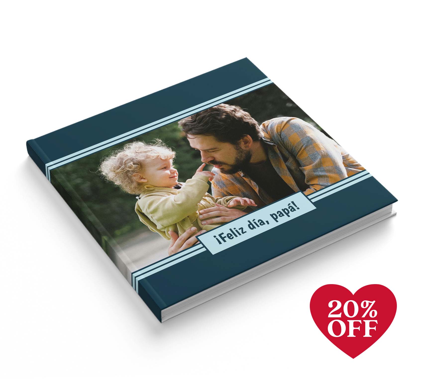 Fotolibro de papá con 20% de descuento por San Valentín.