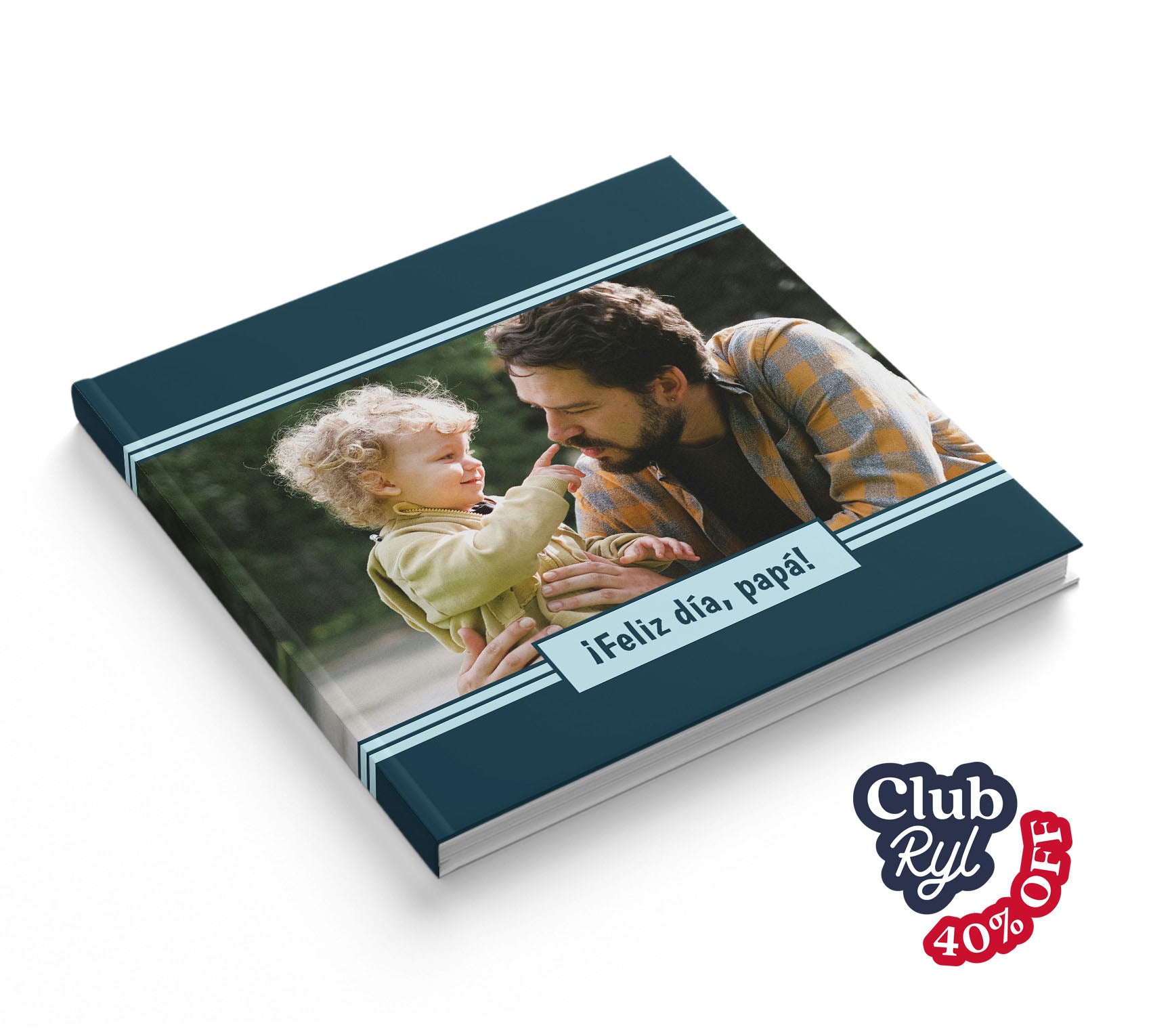 Fotolibro de papá con 40% de descuento con Club Ryl.