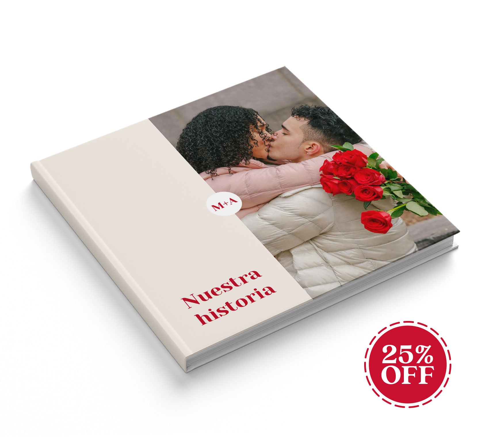 Fotolibro de pareja con 25% de descuento.