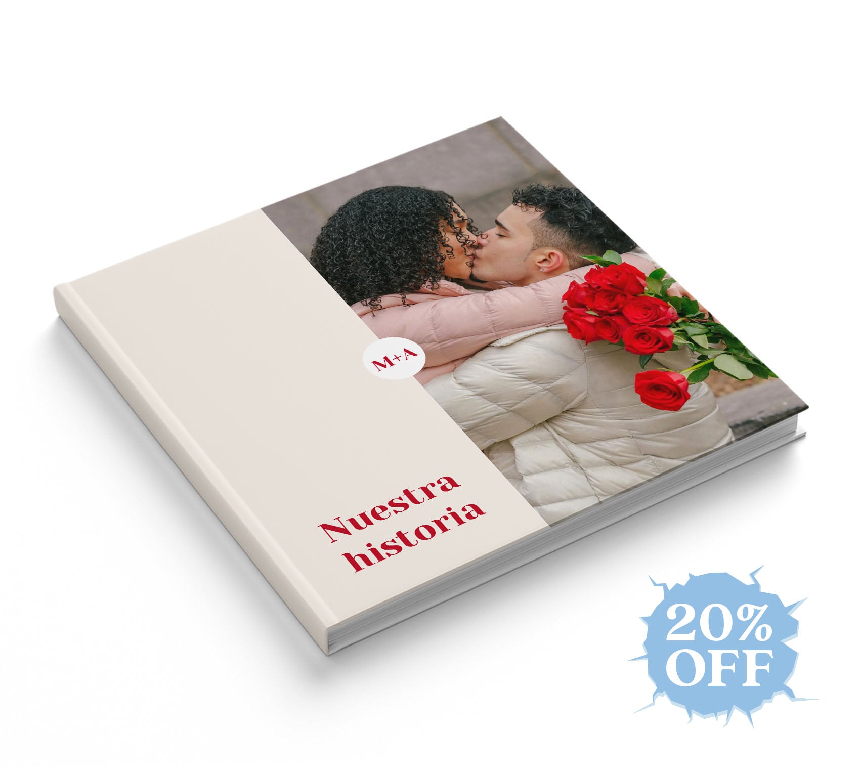 Fotolibro de pareja con 20% de descuento por el hot sale.