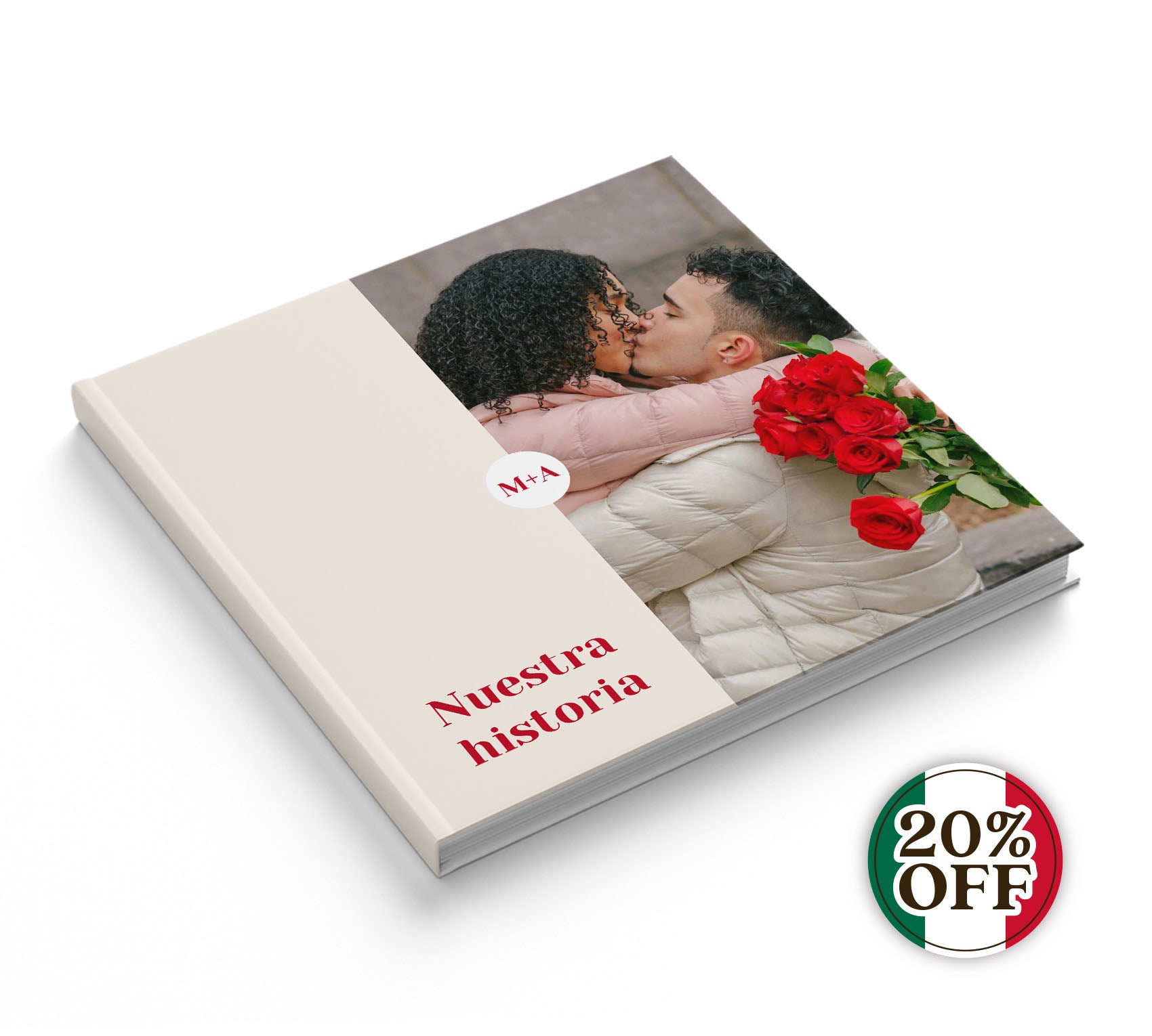 Fotolibro de pareja con 20% de descuento por fútbol. Y si sí