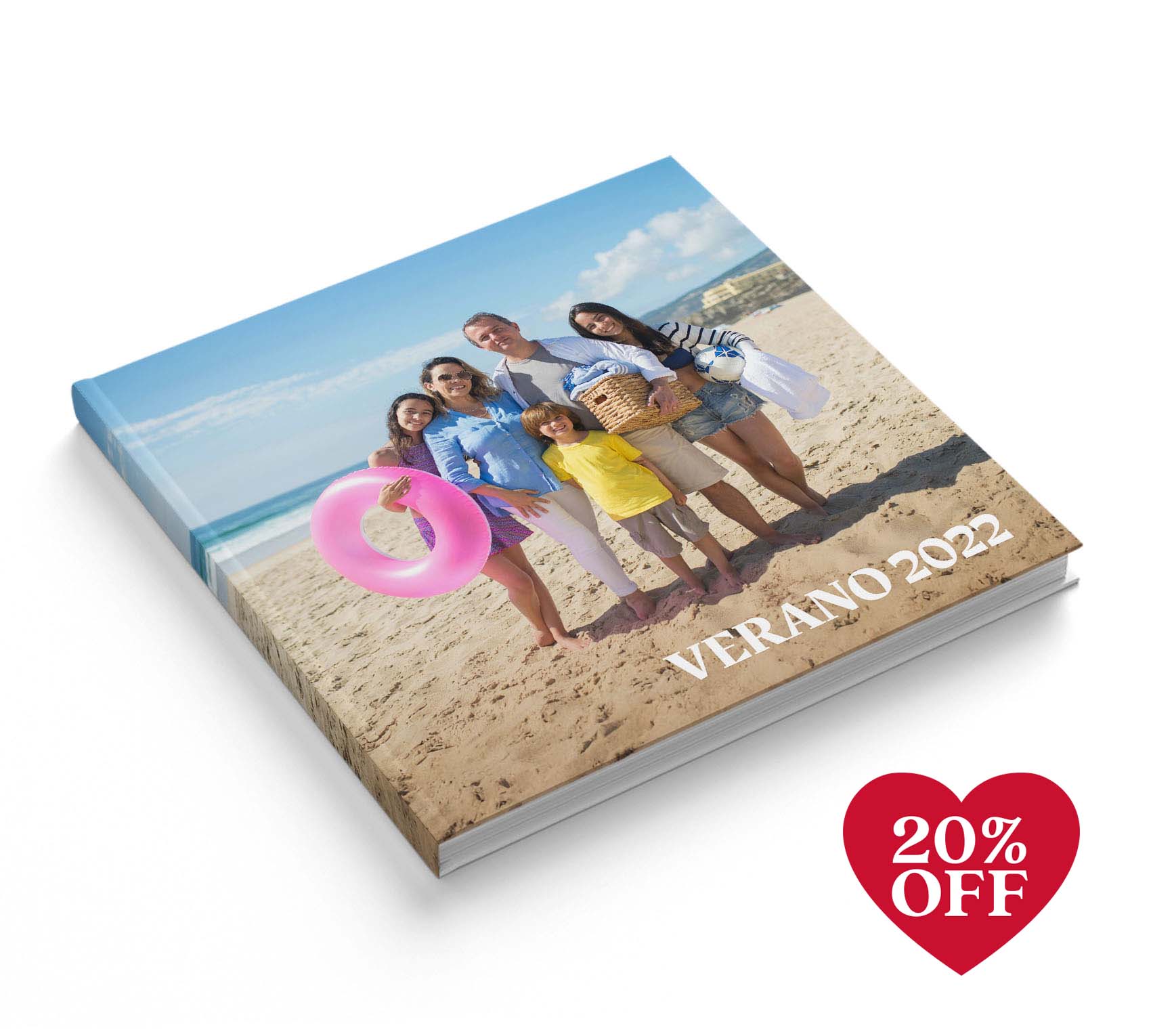 Fotolibro de viaje con 20% de descuento por San Valentín.