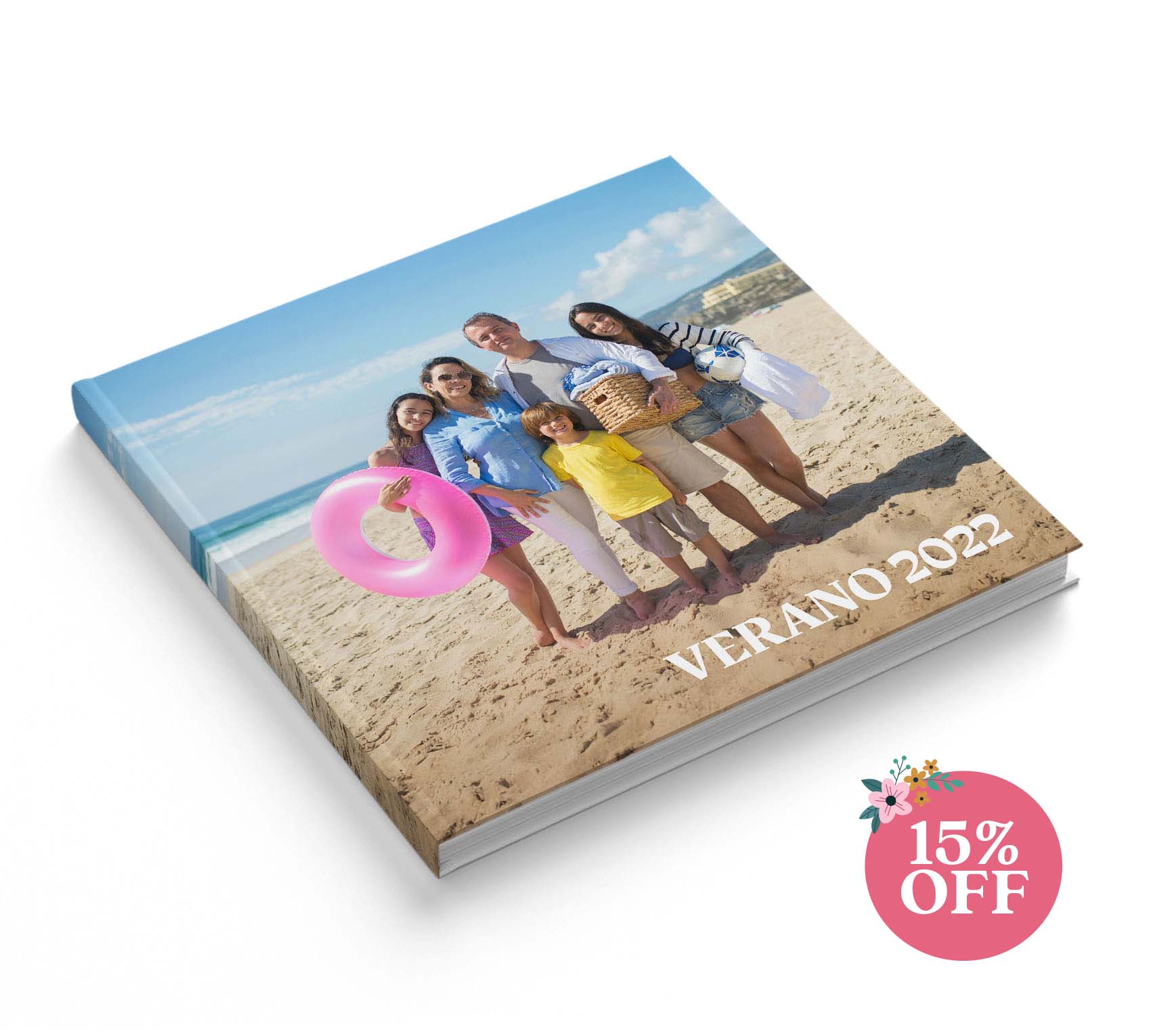 Fotolibro de viaje con 15% de descuento por el día de las madres.