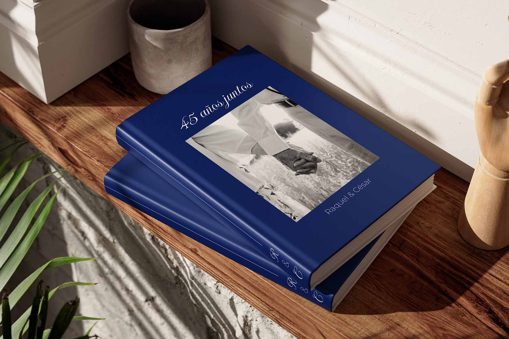 Photobook para bodas de zafiro 45 años.