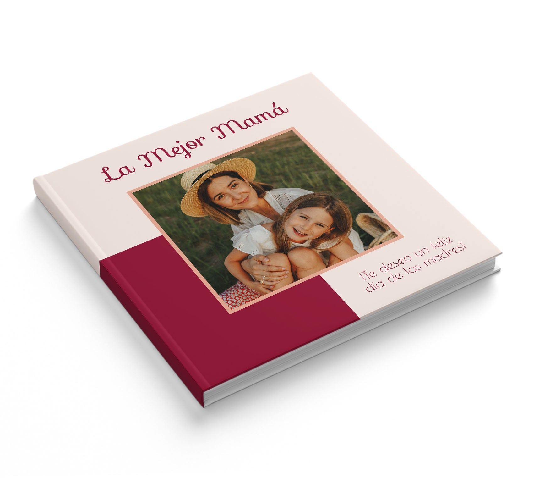 Photobook para mamá en formato cuadrado 28 x 28 cm.