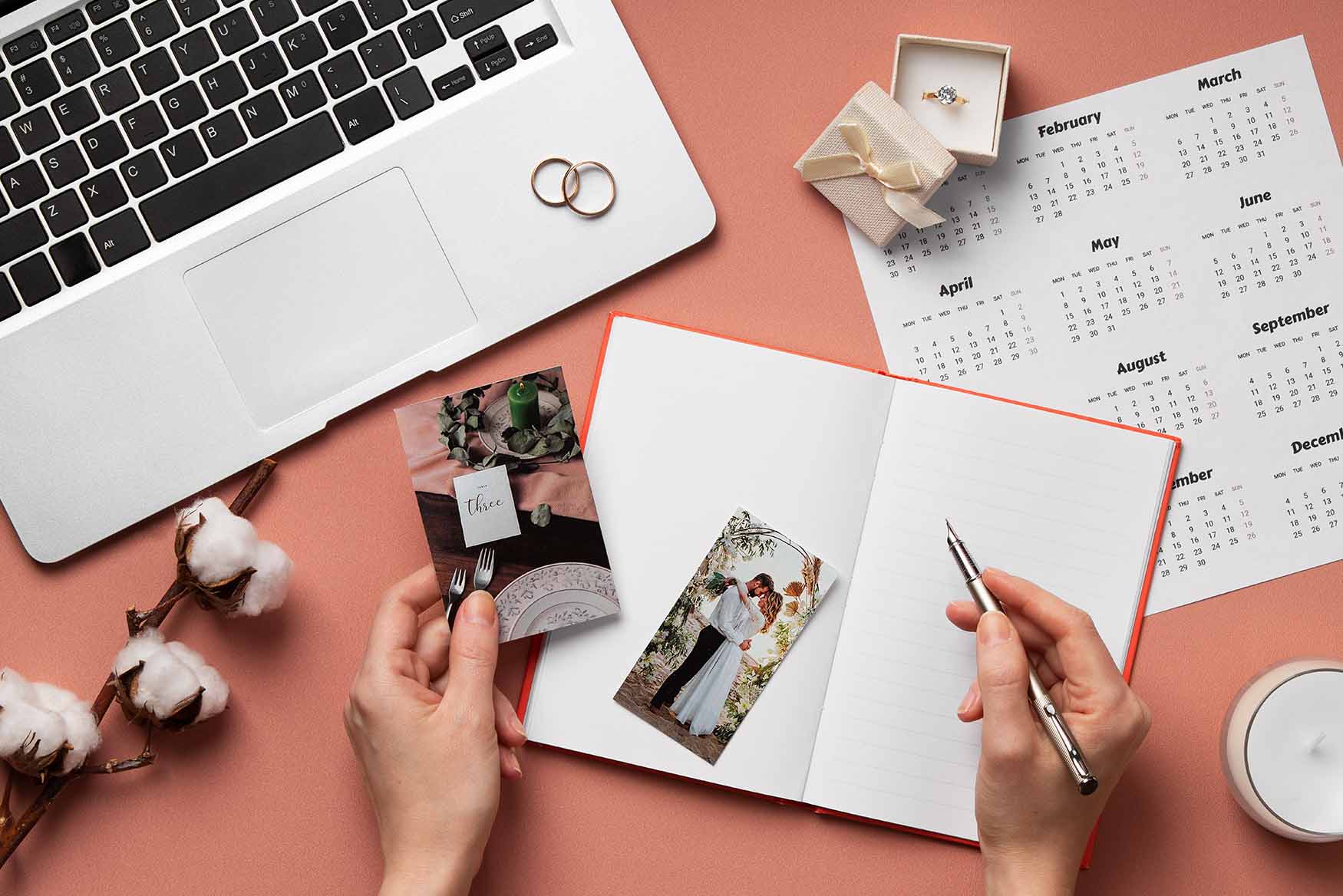 Planeación de boda. Calendario y apuntes.