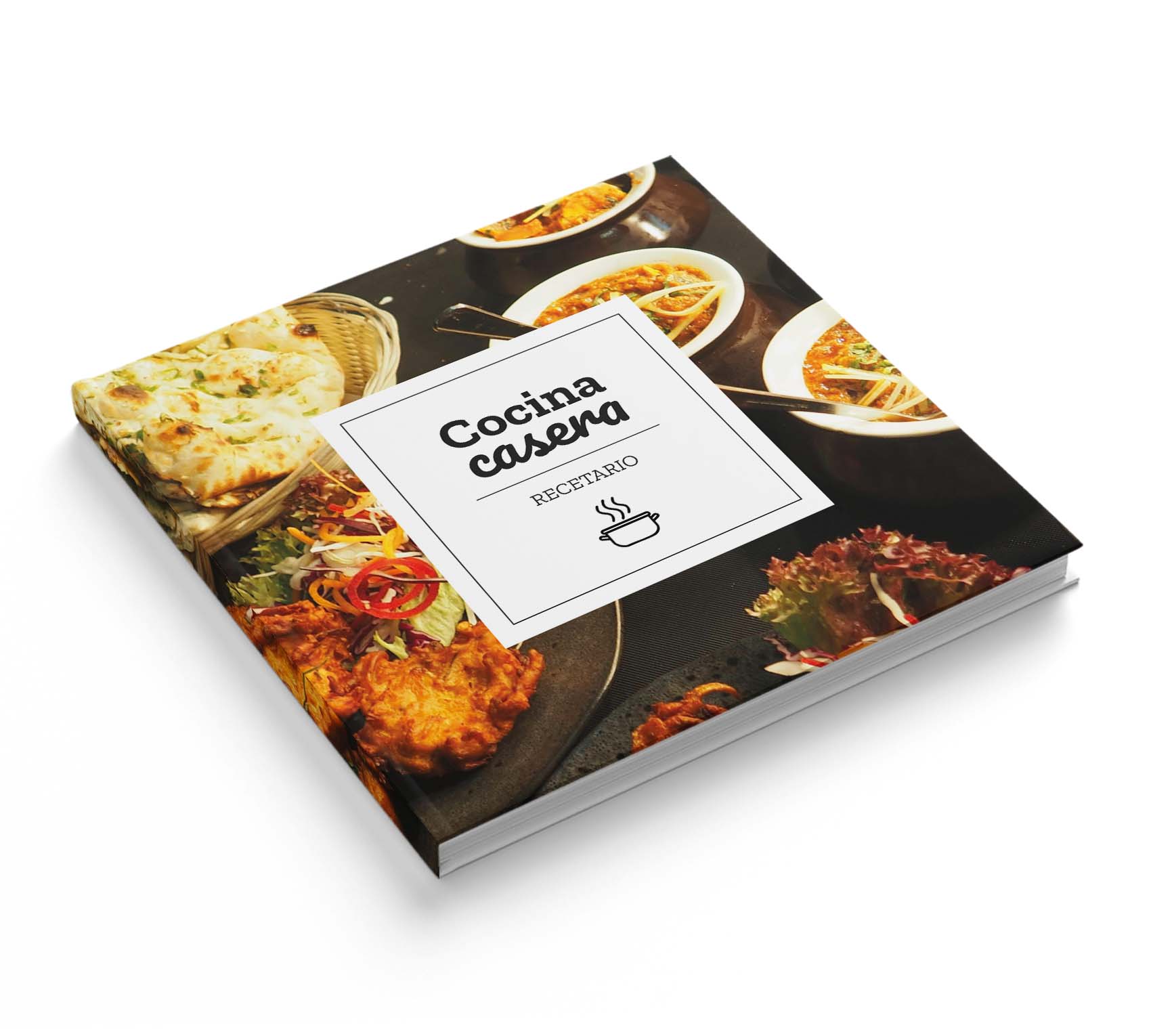 Recetario de cocina, portada de fotolibro