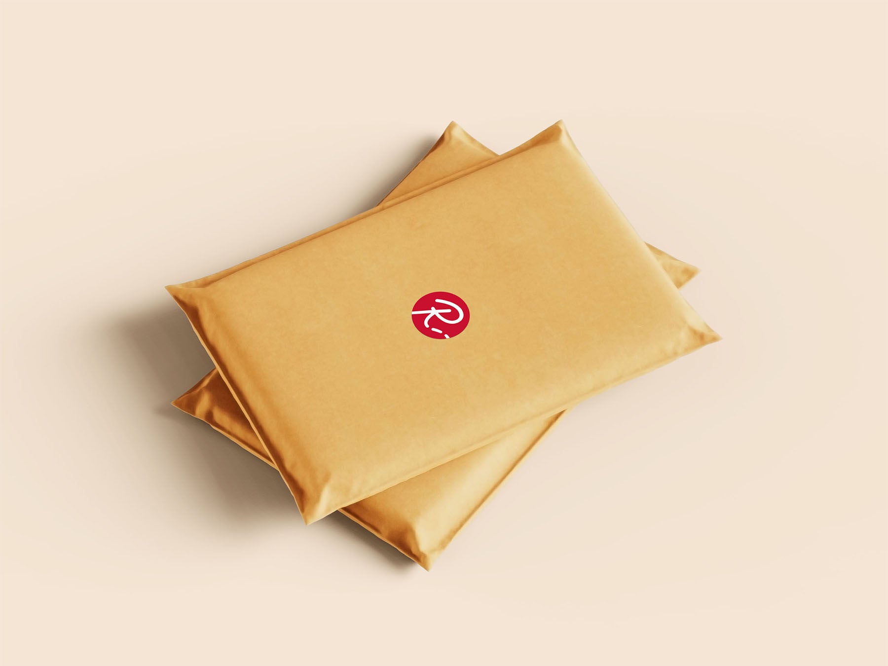 Sobre de paquetería para fotolibro con logo de Ryl