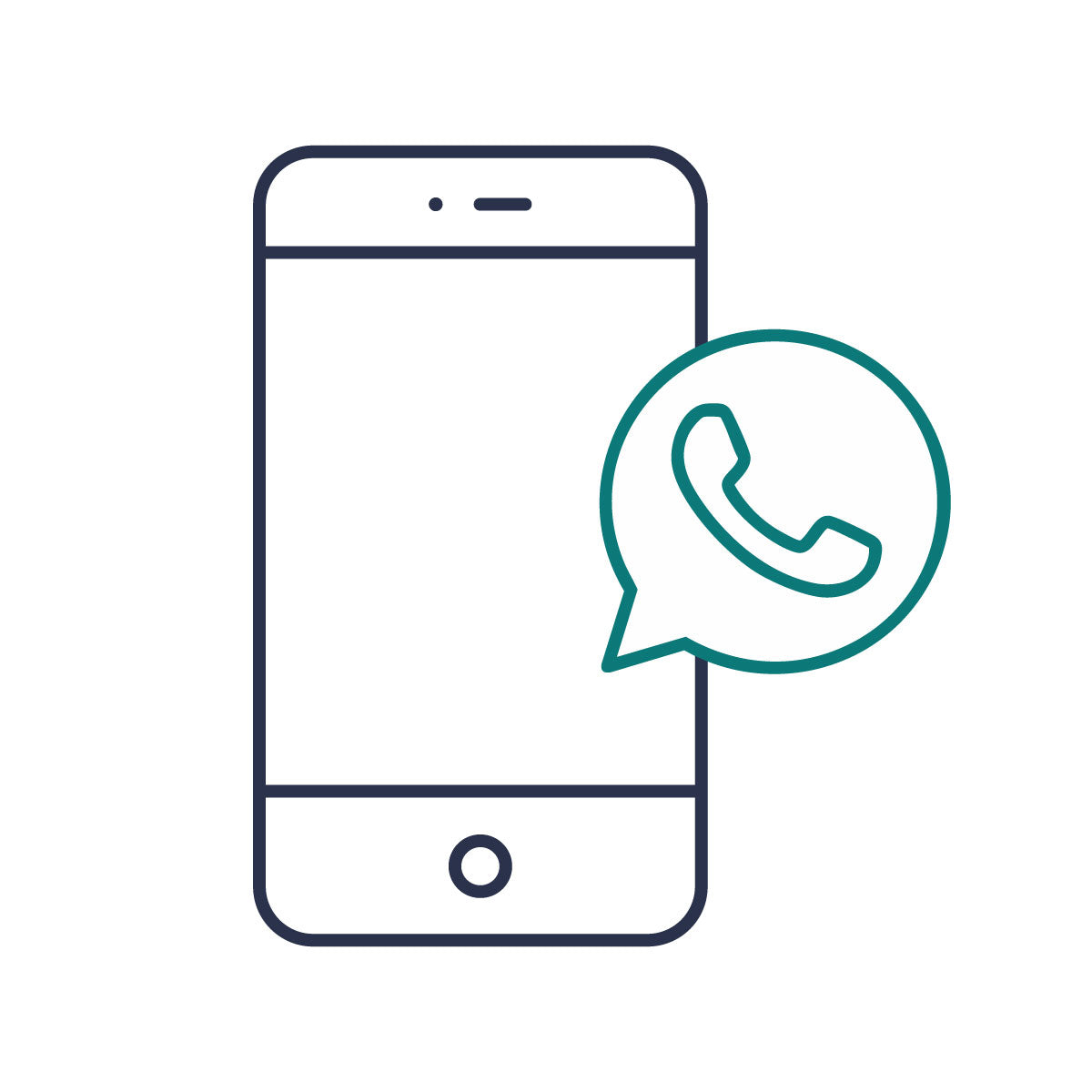 Ícono de Whats App con celular.