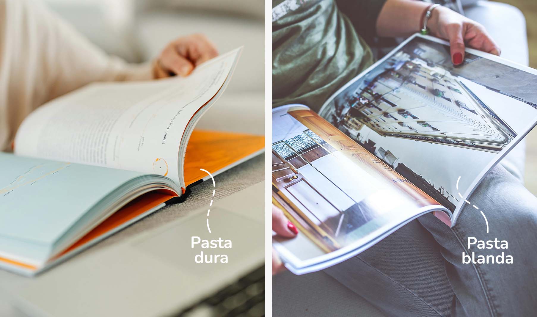 Un álbum de fotos en pasta dura y uno en pasta banda.
