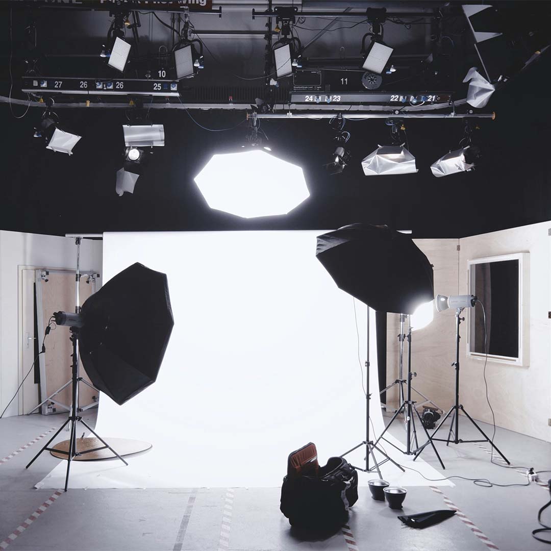 Estudio fotográfico y accesorios.