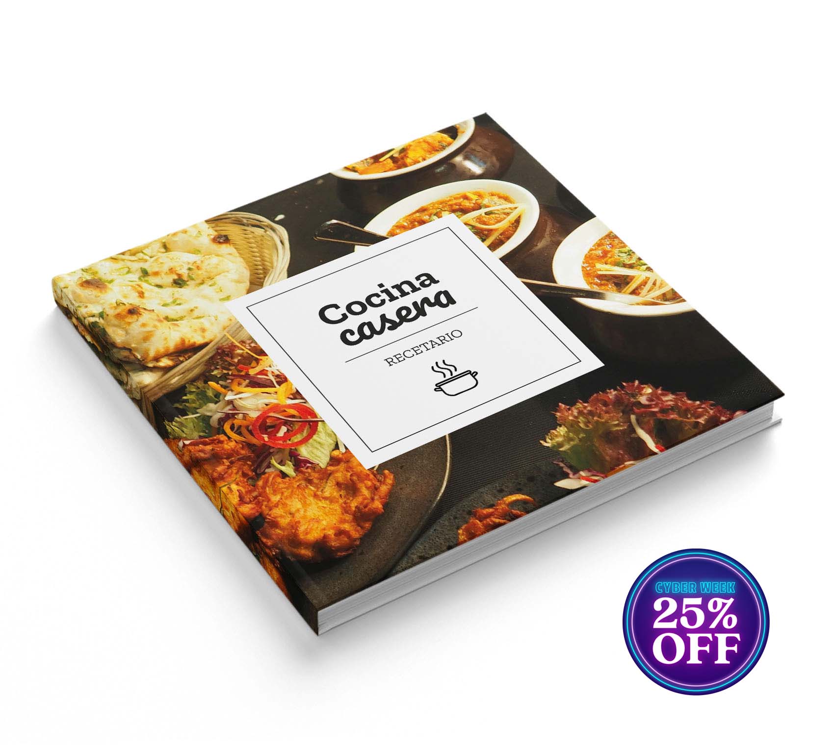 Fotolibro de recetario de cocina con 30% de descuento por el Buen Fin.