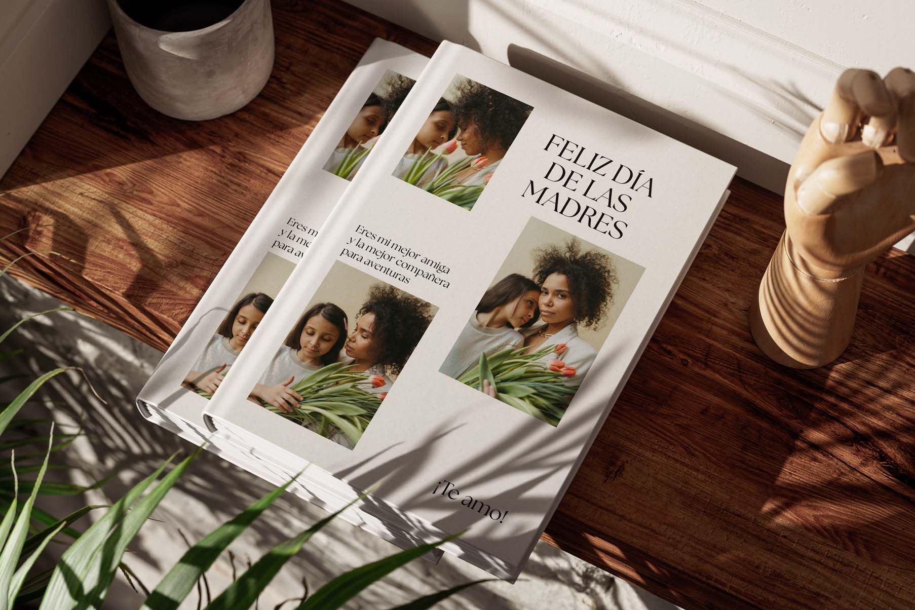Photobooks del día de las madres con frases y fotos.