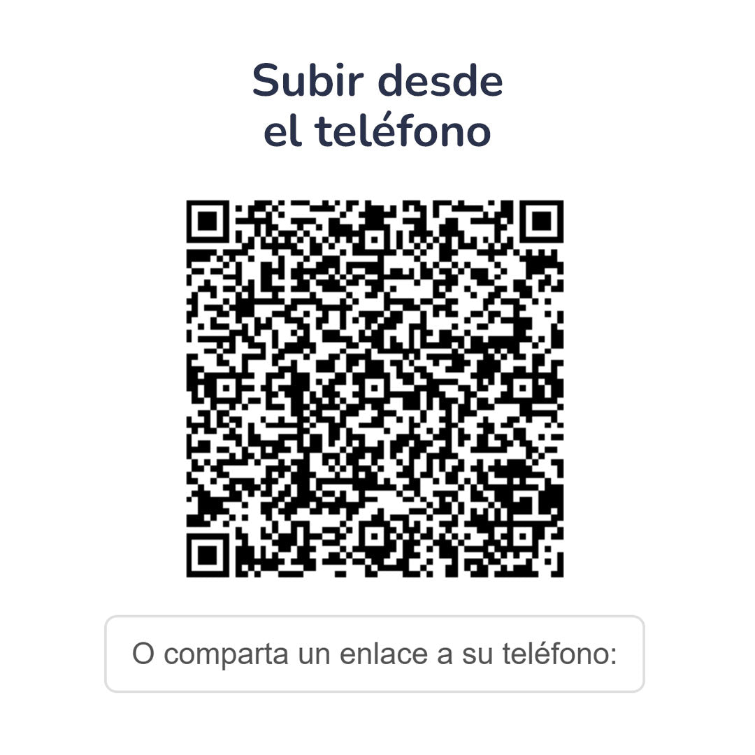Subir fotos desde celular con código QR.